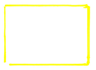 Gemalter leerer Rahmen mit gelber Farbe