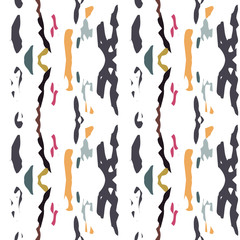 Hand Drawn, Paint Texture. Shibori Seamless 