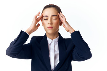 business woman with headache