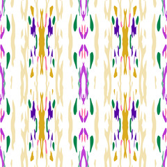 Watercolor Staining. Ikat, Tie Dye Seamless 