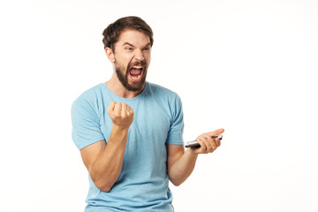 young man with mobile phone