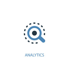 Obraz na płótnie Canvas analytics concept 2 colored icon. Simple blue element illustration. analytics concept symbol design from analytics set. Can be used for web and mobile UI/UX