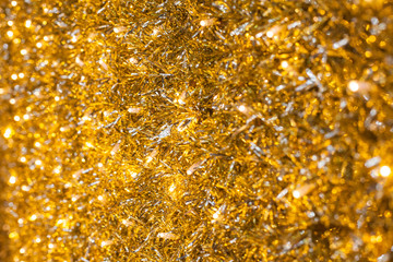 Golden Christmas glowing holidays background