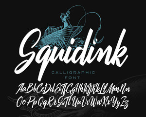 Fototapeta Calligraphic font named 