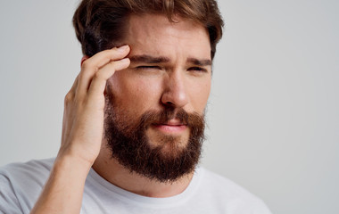 young man with headache