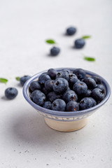 Bowl full of blueberries