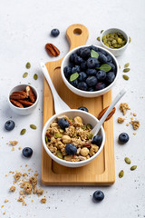 Healthy granola breakfast