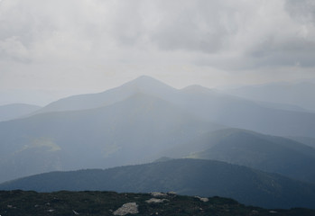 Carpathian mountains landscape in summer