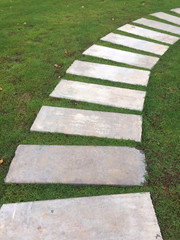 Concrete walkway in the public garden