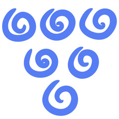 Abstract modern and stylish digital cutout shape on the white isolated background. Creative colorful bright clip art form.