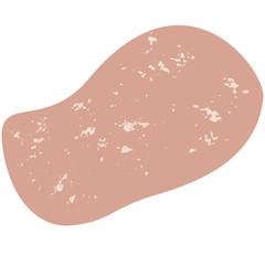 Abstract modern and stylish digital cutout shape on the white isolated background. Creative colorful bright clip art form.