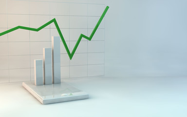 Obraz premium business chart with arrow