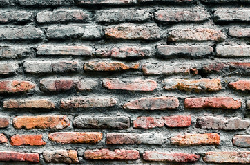 pattern of old vintage brick wall close up