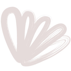 Abstract modern and stylish digital hand drawn shape on the white isolated background. Creative colorful bright clip art form.