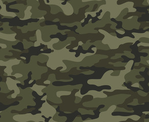 Army camouflage for hunting and fishing. Repeat print. Vector