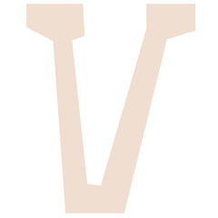 Cutout abstract bright capital letter of the English alphabet on the white isolated background for greeting card and invitation. Modern playful design.