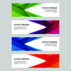 Naklejka premium Vector Abstract design banner web template