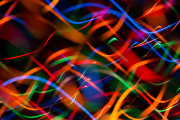 Abstract picture of bright colored dynamic lights