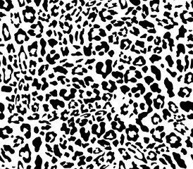  Leopard pattern on a white background seamless vector pattern for printing clothes, fabrics. Vector.