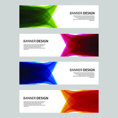 Naklejka premium Vector Abstract design banner web template