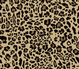 Leopard seamless vector pattern for printing clothes, fabrics. Vector.