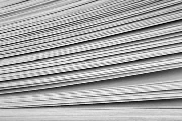 Stack of paper, a fragment of a book or magazine 