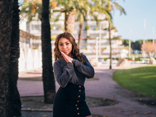 latin young woman smiling