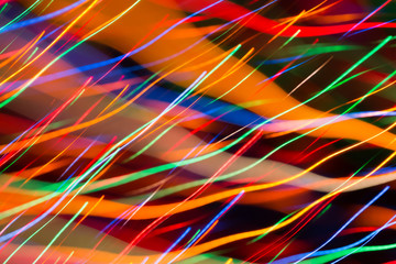 Abstract picture of bright colored dynamic lights