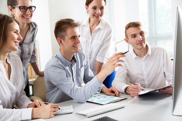 Obraz premium Business people working together in the office