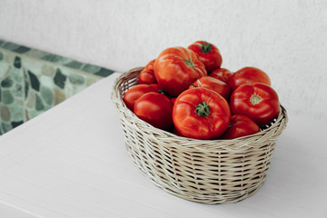 tomatoes in a basket