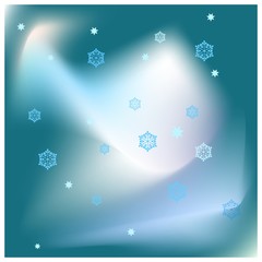 Dark BLUE vector template with snowflake. Blurred bubbles on abstract background with color gradient. New design for ad, poster, banner of your website. Background for a cell phone, banner of website