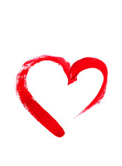 Painted red heart