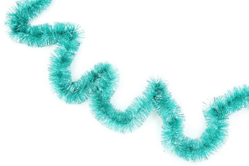Fototapeta premium Christmas tinsel isolated on white background