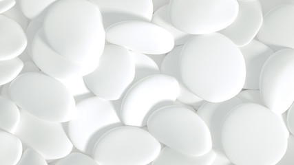 Beautiful background with beads, particles and simulation. 3d illustration, 3d rendering.