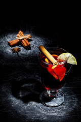 christmas mulled wine with spices