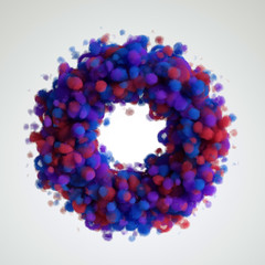 Beautiful background with purple smoke and steam. 3d illustration, 3d rendering.