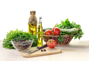 The products for salads