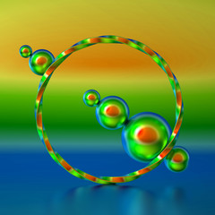 Beautiful background with geometric shape. 3d illustration, 3d rendering.