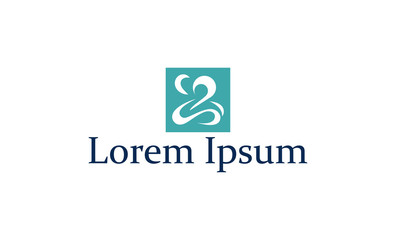 Abstract icon for the pharmaceutical, cosmetic and beauty industry consisting of a stylized heart shape