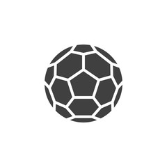 Obraz premium Soccer Ball vector icon. filled flat sign for mobile concept and web design. Football ball glyph icon. Symbol, logo illustration. Vector graphics
