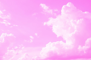 Beautiful pink cloud and sky abstract for background, soft color and pastel color