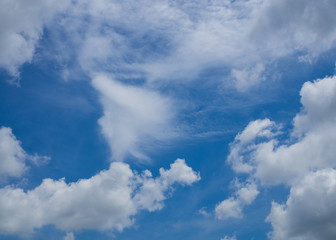 Naklejka na ściany i meble Natural sky with cloud background, Beautiful blue color