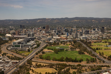 Fototapeta na wymiar Adelaide skyline , the city is a tourist destination and the capital city of South Australia