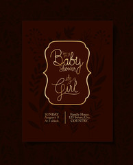 Baby shower invitation vector design