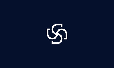 Minimalist line art Letter ss logo. This logo icon incorporate with letter S in the creative way. - obrazy, fototapety, plakaty