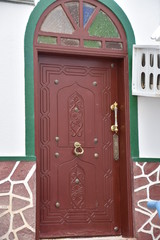 Vintage Brown Arabesque Door, Muscat, Oman