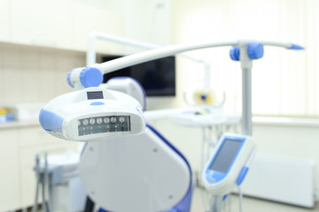 Interior of modern dental cabinet and its equipment