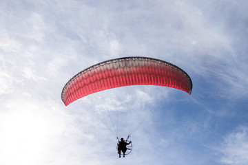 paraglider in the sky