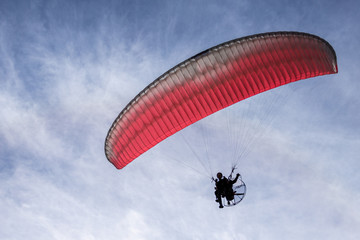 paraglider in the sky