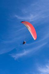 paragliding in the sky